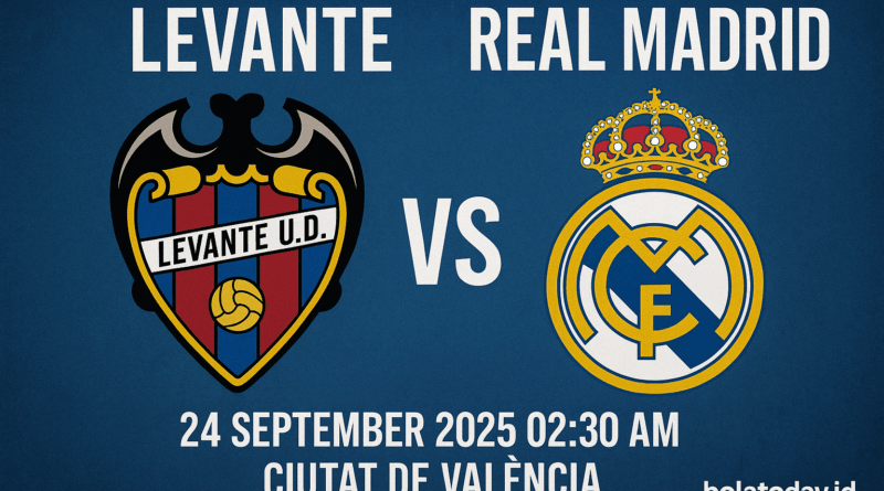 Pertandingan Levante vs RealMadrid Duel Panas Liga Spanyol 2025