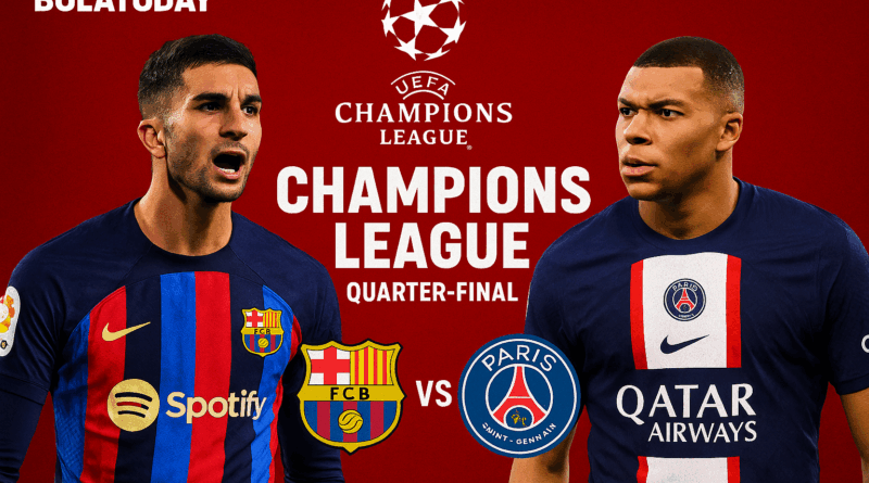 Bolatoday banner resmi Barcelona vs PSG Liga Champions 2 Oktober 2025